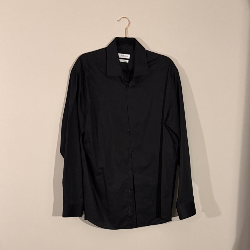 Calvin Klein Black Dress Shirt for Men